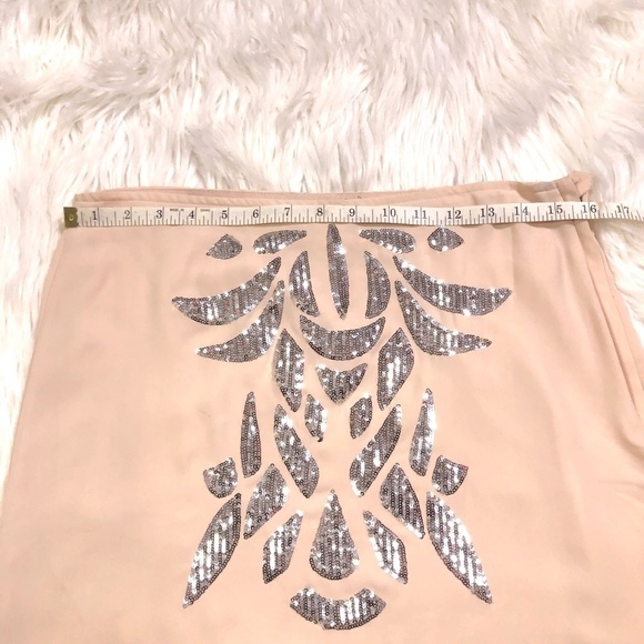 H&M Nude Silver Sequins Skirt - Picture 3 of 7